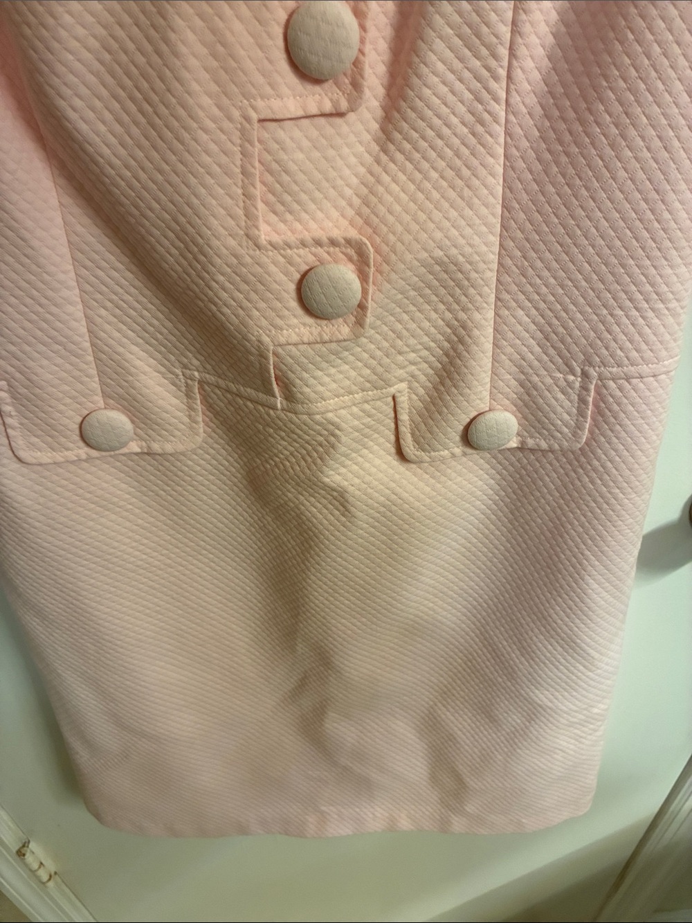 NWOT J McLaughlin Pastel Pink Textured Midi Dress Sz 2-100% Cotton - Picture 2 of 14